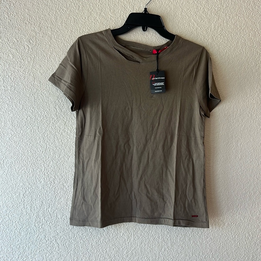 N:philanthropy Harlow bff tee sage green NWT size small